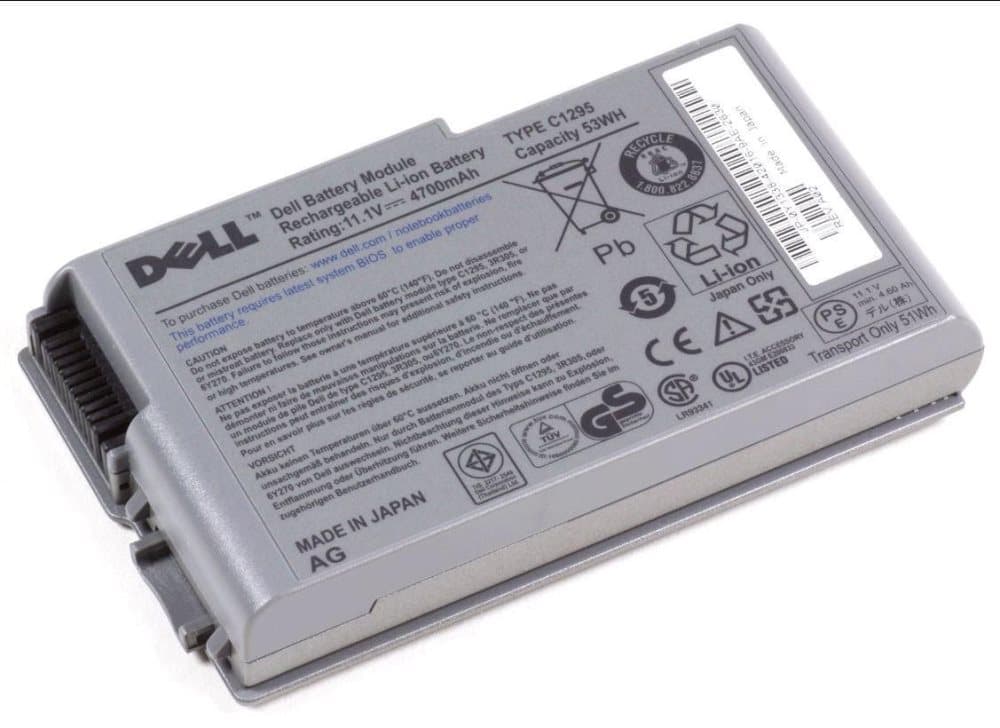 CoreParts Laptop Battery for Dell 49Wh 6 Cell Li-ion 11.1V 4.4Ah 4P894,6Y270,7Y356,Bat1194,C2603,G2053,J2178,U1536,U1544,W1605,Yd165,3R305