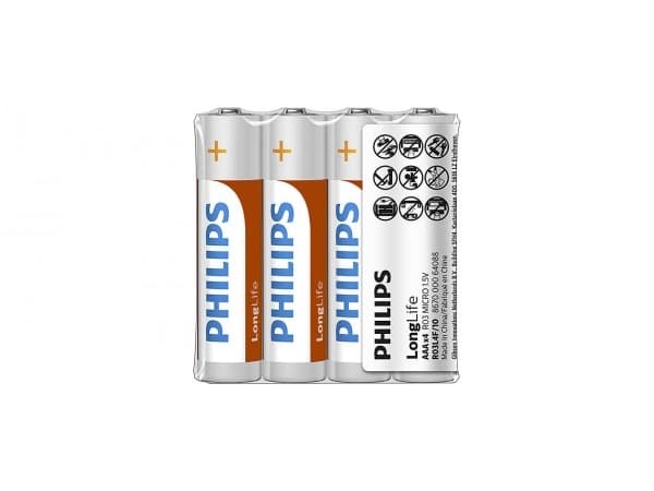 Philips LongLife Akku R03L4F/10, Kertakäyttöinen akku, AAA, Sinkki, 1,5 V, 1 kpl, 3 vuosi/vuosia
