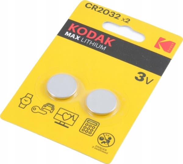 Kodak CR2032, Kertakäyttöinen akku, CR2032, Litium, 3 V, 2 kpl, 210 mAh