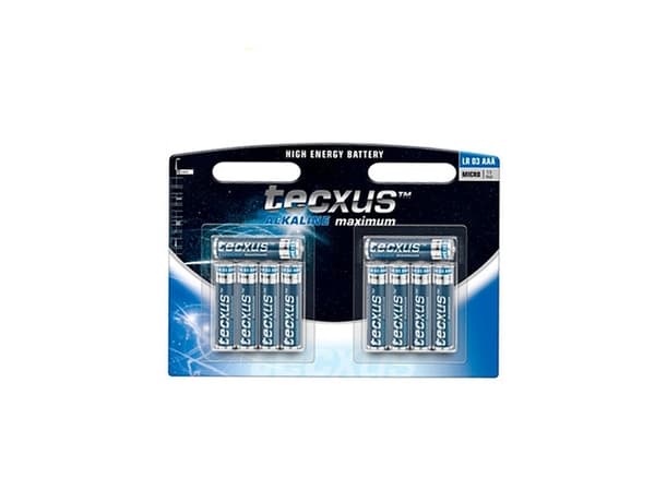 Tecxus LR03 10-BL, Kertakäyttöinen akku, AAA, Alkali, 1,5 V, 10 kpl, 1200 mAh