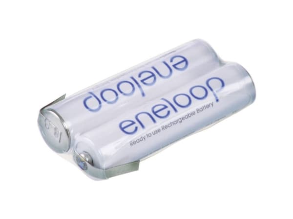 Panasonic eneloop Reihe F1x2 Batteripakke Celletal: 2 Batteristørrelse: R03 (AAA) Z-loddefane NiMH 2.4 V 750 mAh