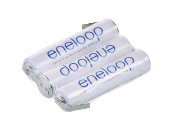 Rechargeable Battery Pack 3x Lr3 Aaa Nimh Panasonic 129674 3.6 V 750 Mah