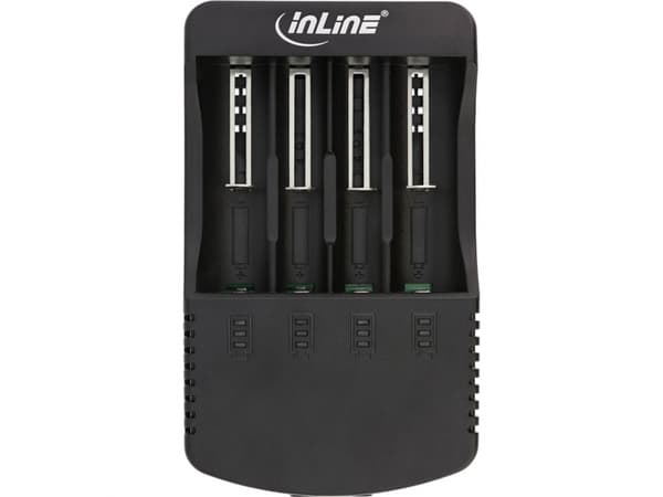 InLine 01287L, Litium-Ion (Li-Ion), Nikkeli-Kadmium (NiCd), Nikkeli-metallihydridi (NiMH), Korkea jännite, Ylilataus, Ylikuumeneminen, Oikosulku, A,