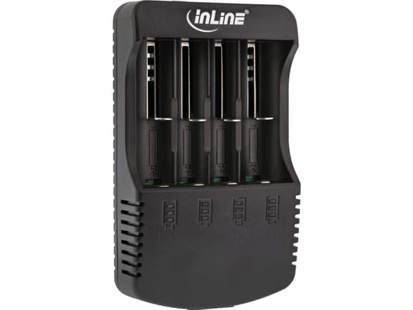 InLine 01287L, Litium-Ion (Li-Ion), Nikkeli-Kadmium (NiCd), Nikkeli-metallihydridi (NiMH), Korkea jännite, Ylilataus, Ylikuumeneminen, Oikosulku, A,