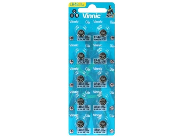 Vinnic Vinnic LR48, LR754, G5, 1,5V Alkaline Batterier, 10 stk.