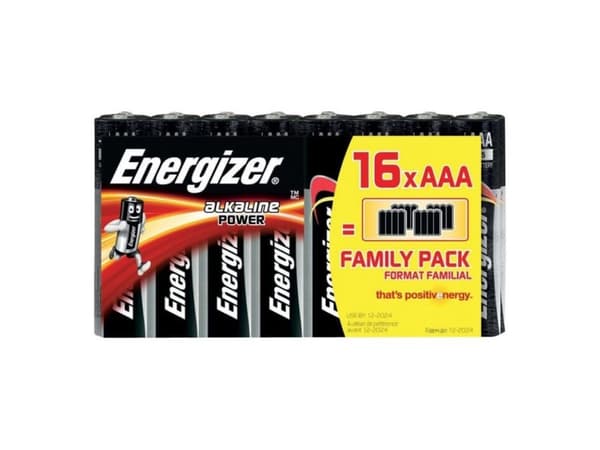 Energizer - Batteri 16 x AAA - Alkalisk