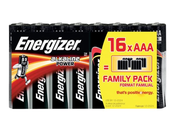 Energizer - Batteri 16 x AAA - Alkalisk