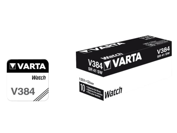 Varta V 384 - Batteri SR41 - sølvoksid - 38 mAh