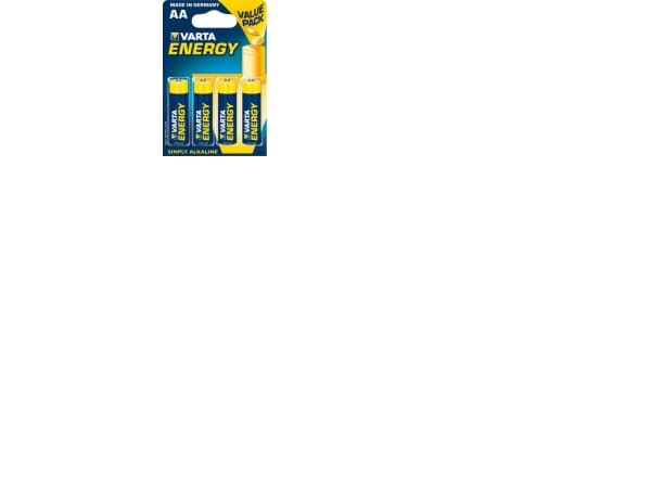 Varta Energy AA, Engangsbatteri, AA, Alkalinsk, 1,5 V, 4 stykker, 50,5 mm