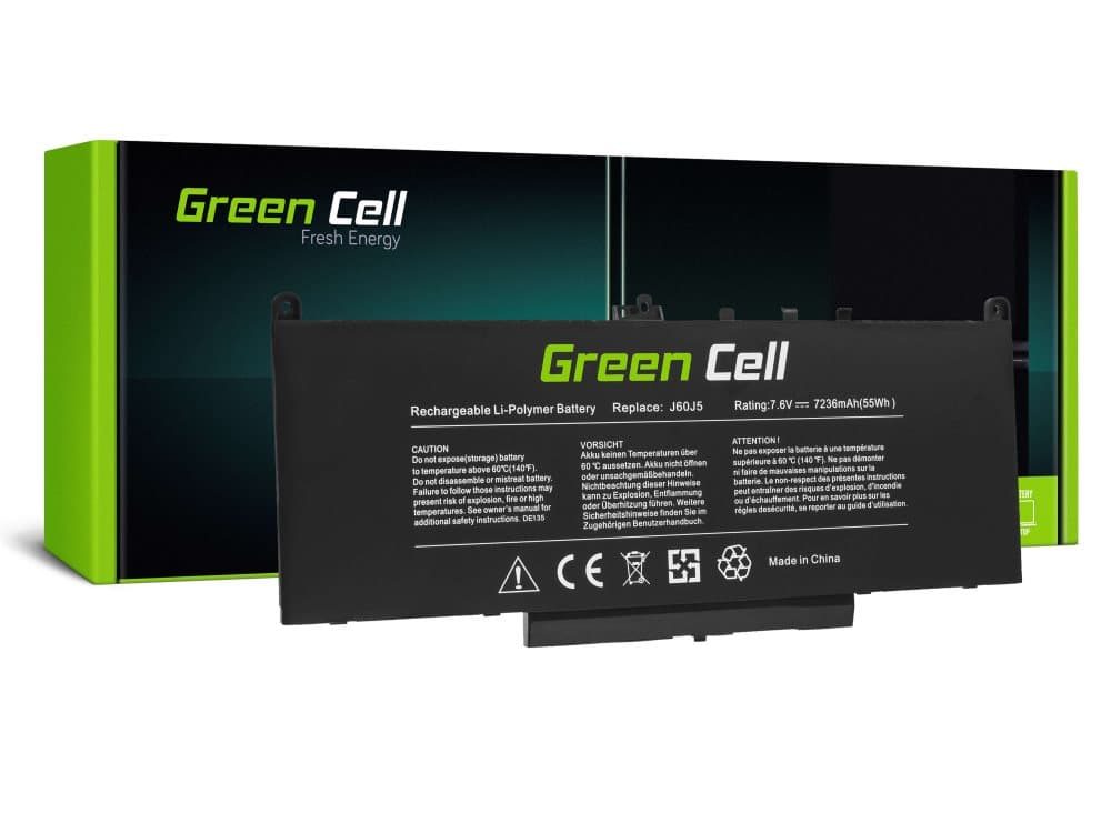 Green Cell laptopbatteri til Dell Latitude E7270 E7470 5800mAh