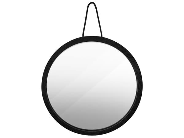 Home&gt;it® spegel med träram Ø20,5 cm ek svart