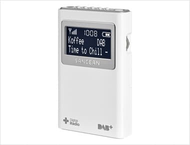 Sangean DPR-39, Kannettava, DAB+, FM, 87,5 - 108 MHz, CT, PS, PTY, RT, LCD, Valkoinen