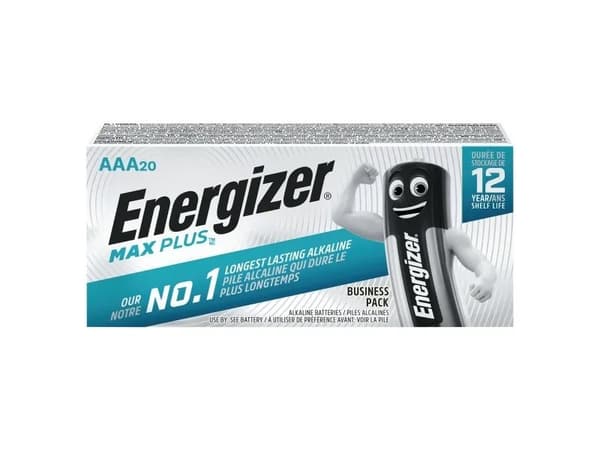 Batteri, Energizer Alkaline Max Plus, AAA, 1,5 V, 20 stk