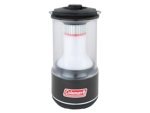 Coleman BatteryGuard, Akulla toimiva retkilyhty, Musta, Valkoinen, IPX4, 600 lm, LED, 40000 h