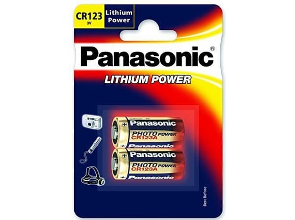 Panasonic CR 123, Engangsbatteri, Lithium, 3 V, 1400 mAh, 17 mm, 17 mm