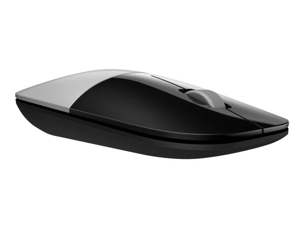 HP Langaton Z3700 -hiiri, hopea, Molempikätinen, Optinen, Langaton RF, 1200 DPI, Hopea