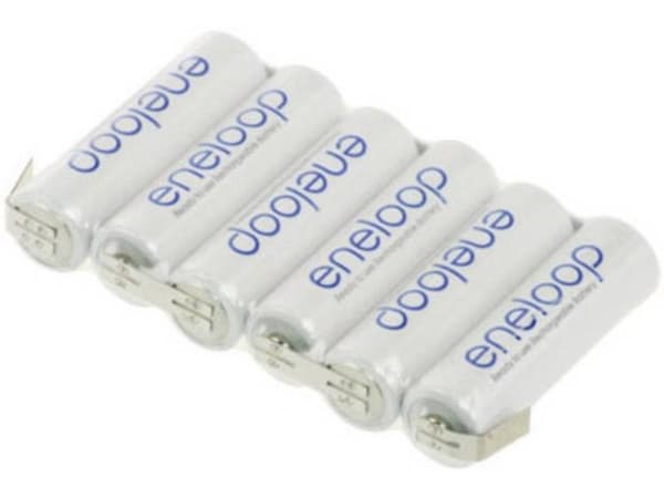 Panasonic eneloop Reihe F1x6 Batteripakke Celletal: 6 Batteristørrelse: R6 (AA) U-loddefane NiMH 7.2 V 1900 mAh