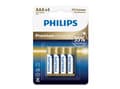 Miniatyrbild 2 av 5: Philips Premium Alkaline batteri LR03M4B/10, Engångsbatteri, AAA, Alkalisk, 1,5 V, 4 styck, Cd (kadmium), Hg (kvicksilver), Pb (bly)