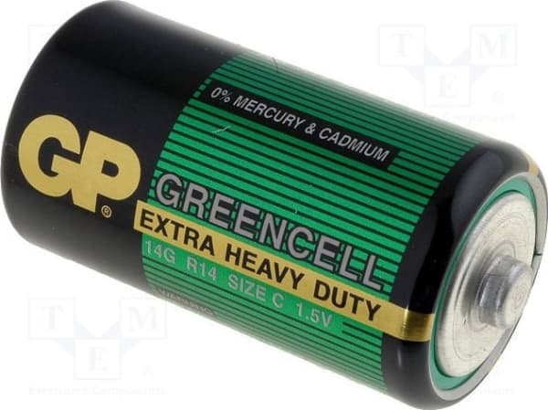 GP Batteries Greencell C, Engangsbatteri, C, Sinkklorid, 1,5 V, 2 stykker, Grønn