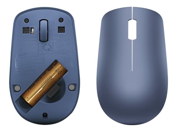 Lenovo 530 Wireless Mouse - Mus - höger- och vänsterhänta - optisk - 3 knappar - trådlös - 2.4 GHz - trådlös USB-mottagare - avgrundsblå
