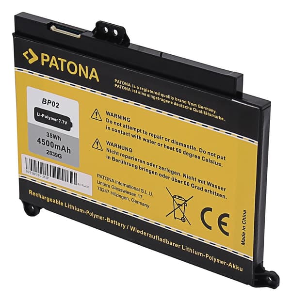 Batteri för HP Pavilion 15-AU 15-AW BP02 BP02XL 4500mAh