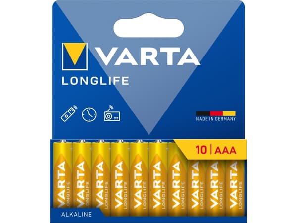 Varta Longlife - Batteri 10 x AAA - Alkalisk