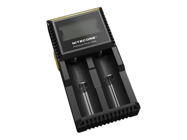 Nitecore D2, Lithium jern fosfat (LiFePO4), Lithium-Ion (Li-Ion), Nikkel-Cadmium (NiCd), Nikkel-Metalhydrid..., AA, AAA, AAAA, C