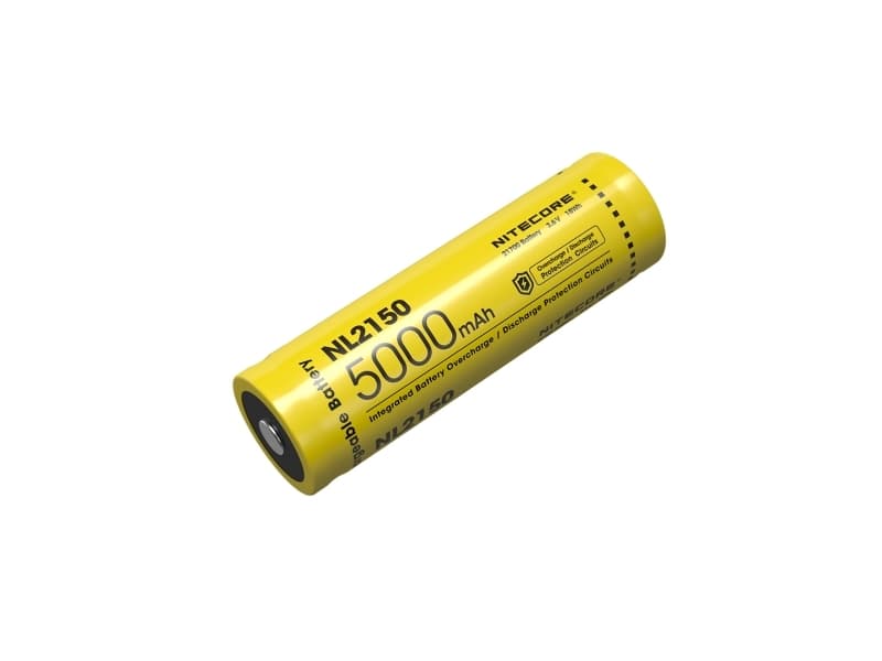 Nitecore NL2150, Genopladeligt batteri, Lithium-Ion (Li-Ion), 3,6 V, 1 stk, 5000 mAh, Gul