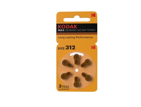 Kodak Høreapparatbatteri 312 6 stk.
