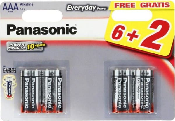 Panasonic Everyday Power battery LR03EPS/8B (6+2)