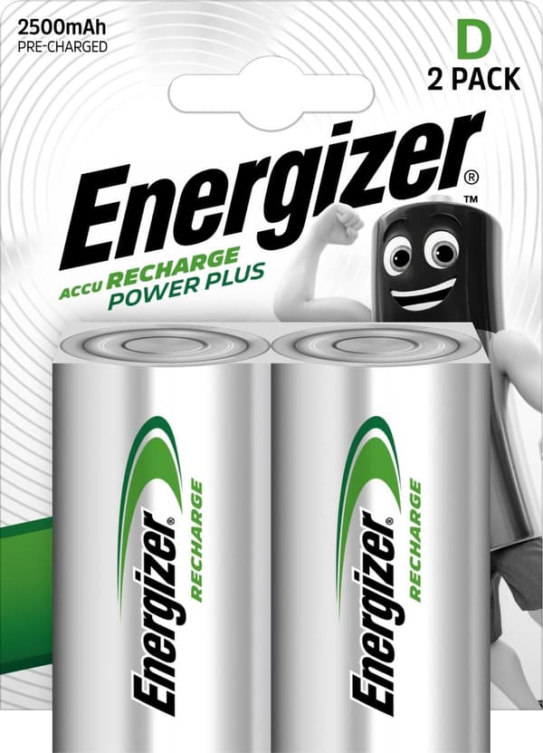 Batteri Laddbar ENERGIZER D HR20 2/fp