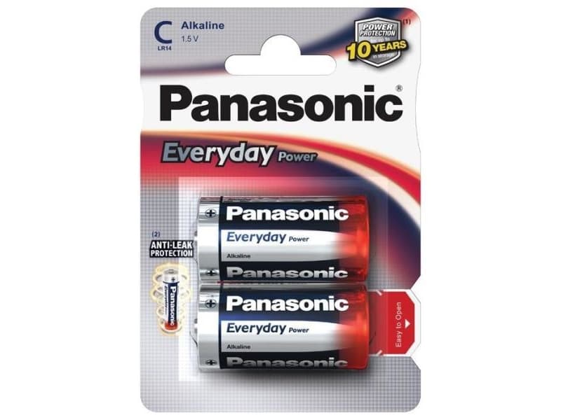 Panasonic Battery Everyday Power C/R14 2pcs. | CDON