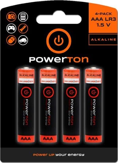 Alkaliparisto, AAA (LR03), AAA, 1.5V, Powerton, laatikko, 12x4-pack, PROMO-pakkaus