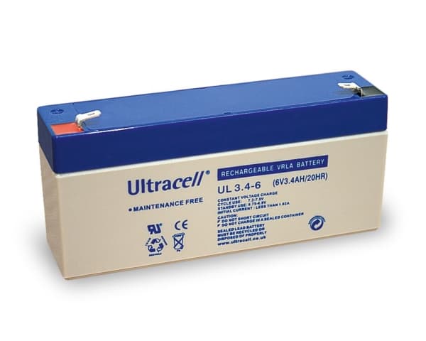 Blybatteri 6 V, 3,4 Ah (UL3.4-6)
