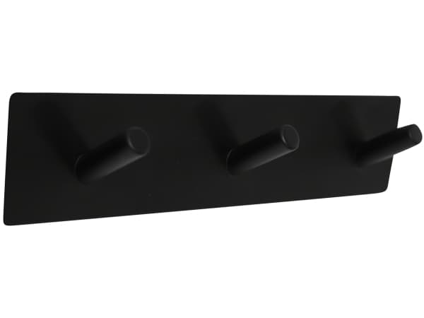 Home&gt;it® självhäftande klädkrok med 3 krokar 20 x 4 cm matt svart