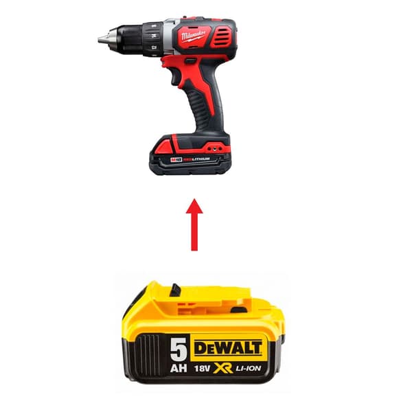 Batteriadapter Dewalt till Milwaukee