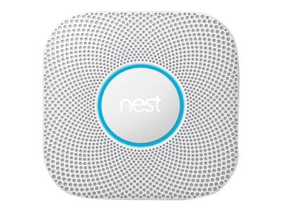 Nest Protect - Lentotoimintatunnistin - radioyhteys - 802.11b/g/n, Bluetooth 4.0, 802.15.4 - hvid