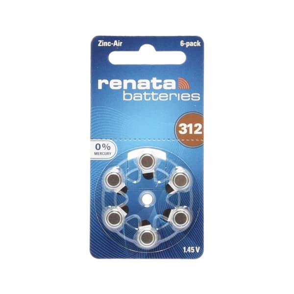 312 Renata 30 stycken hörapparatsbatterier 5-blister