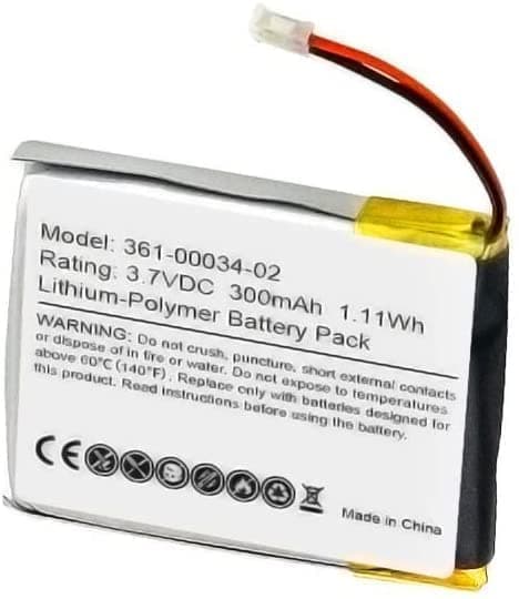 Garmin-akku 3.7V 300mAh1.11Wh 361-00034-02 Yhteensopiva Fenix 3 / Fenix 3 HR vaihto älykellon akku 300mAh - Katso paristoja