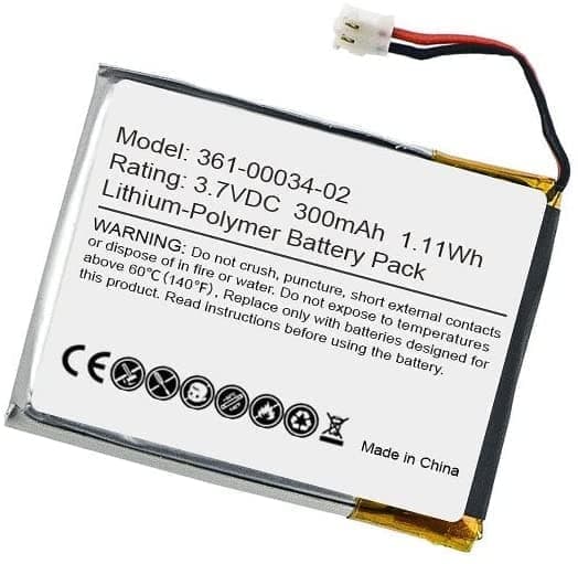 Garmin-akku 3.7V 300mAh1.11Wh 361-00034-02 Yhteensopiva Fenix 3 / Fenix 3 HR vaihto älykellon akku 300mAh - Katso paristoja