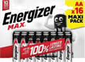 Miniatyrbild 3 av 3: Energizer Max AA-batteri Alkali-mangan 1.5 V 16 stk