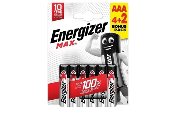 Energizer Max AAA batteri Alkali-mangan 1,5 V 6 stk