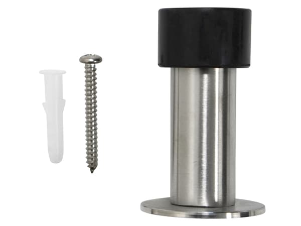 Home&gt;it® dörrstopp för vägg eller golv Ø4,8 x 7,5 cm borstat stål
