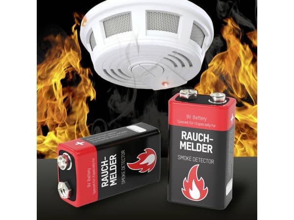 Ansmann Rauchmelderbatterie 9 V-blokbatteri Alkali-mangan 9 V 6 stk