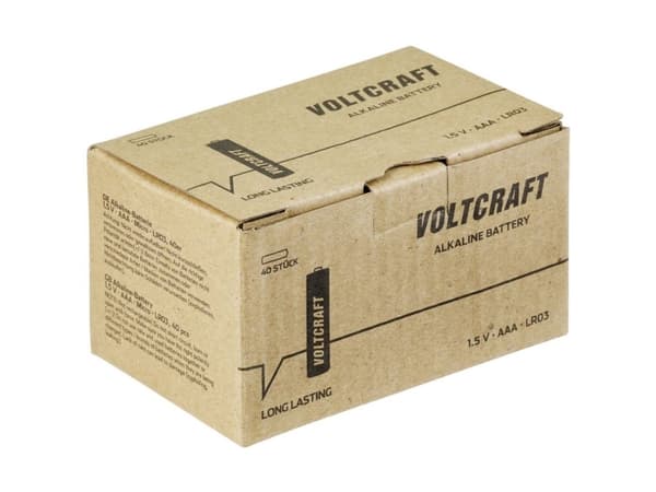 VOLTCRAFT AAA-batteri Industrial LR03 Alkali-mangan 1300 mAh 1.5 V 40 stk