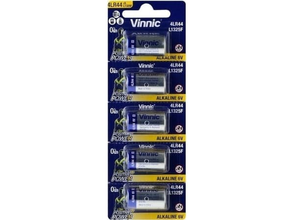 VINNIC SPECIALIZED BATTERIES 4LR44/544A/A544 BLISTER 5PCS L1325F