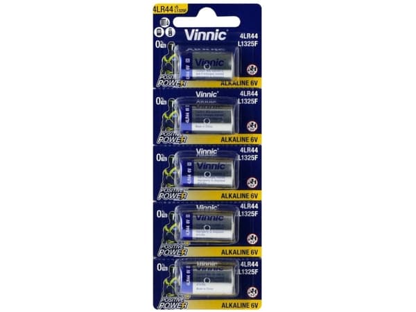 VINNIC SPECIALIZED BATTERIES 4LR44/544A/A544 BLISTER 5PCS L1325F