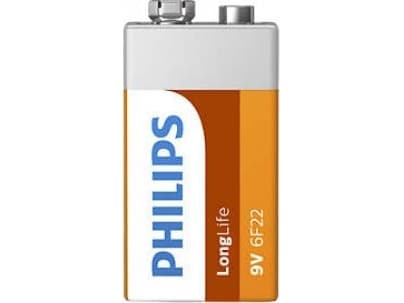 Philips LongLife Batteri 6F22L1F/10, Oppladbart batteri, 9V, Sink-Karbon, 9 V, 3 år, Flerfarget