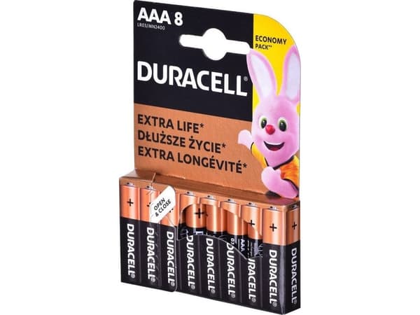 DURACELL Basic AAA/LR03 K8-paristot DURACELL Basic AAA/LR03 K8-akut