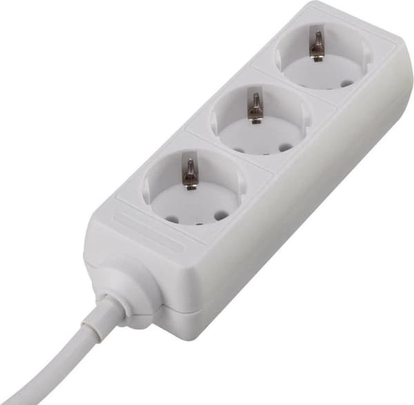 Basetech 1593786 Stikkontakt uden kontakt 3-vejs Hvidt PG stik 1 stk.